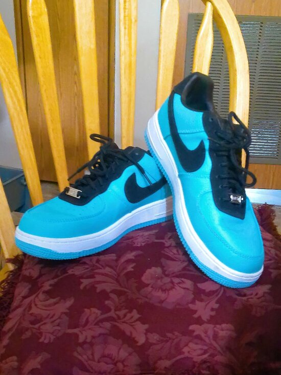 Nike Shoes - Nike/Tiffany Women's AF1 Air Teal and Black Sneakers, Size 8.5